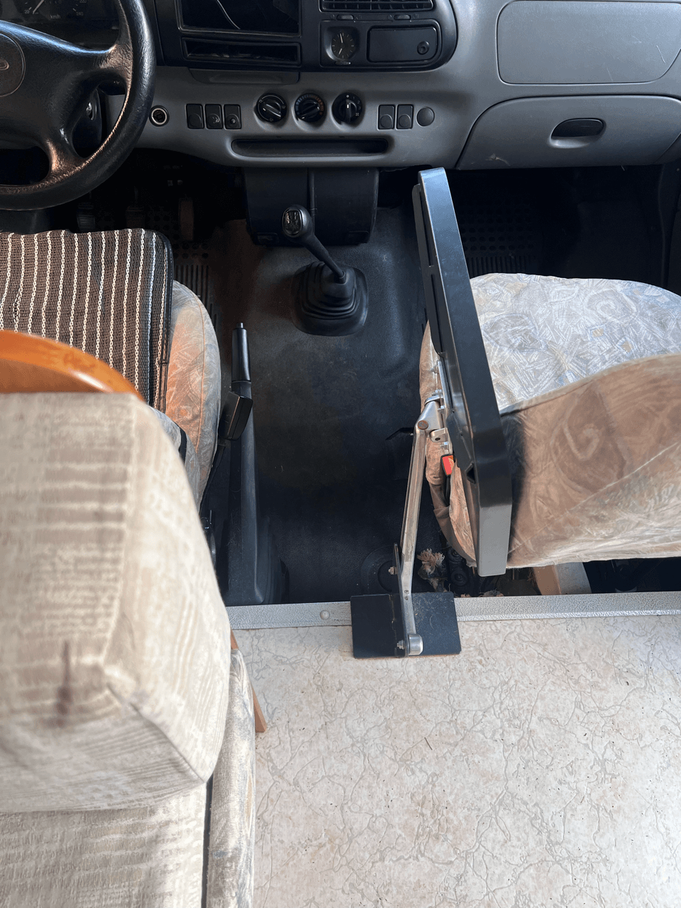 Dog seat closed position